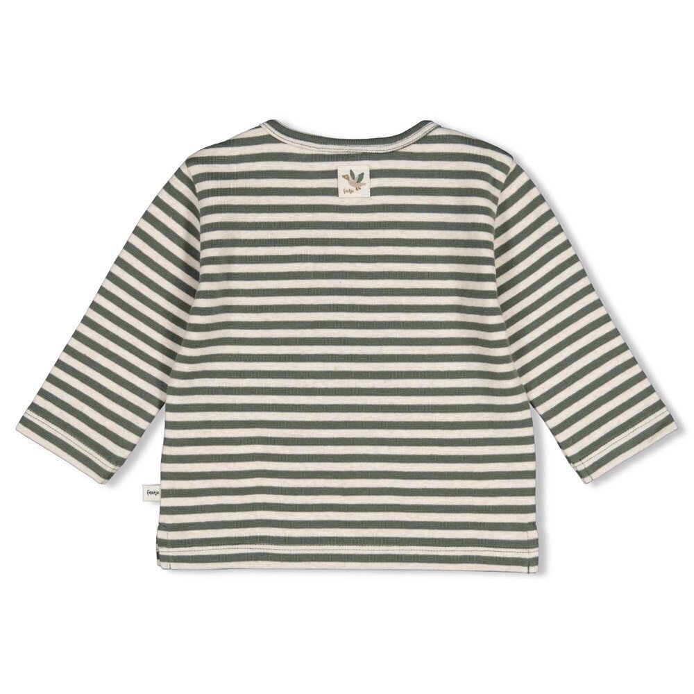 Longsleeve rib met streep - Wiggle and Waddle Groen Longsleeve rib met streep - Wiggle and Waddle Groen