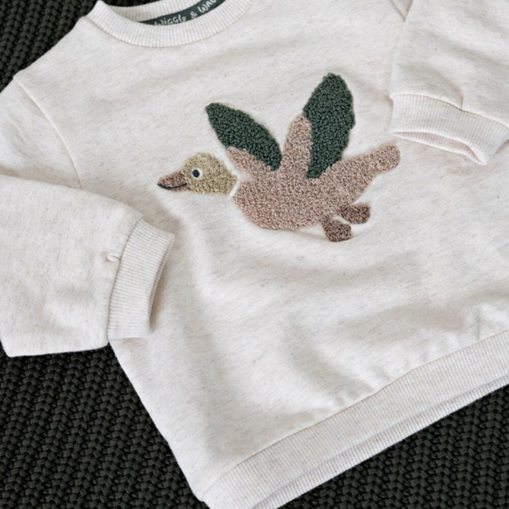 Sweater - Wiggle and Waddle offwhite melange Sweater - Wiggle and Waddle offwhite melange