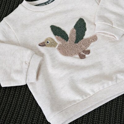 Sweater - Wiggle and Waddle offwhite melange Sweater - Wiggle and Waddle offwhite melange