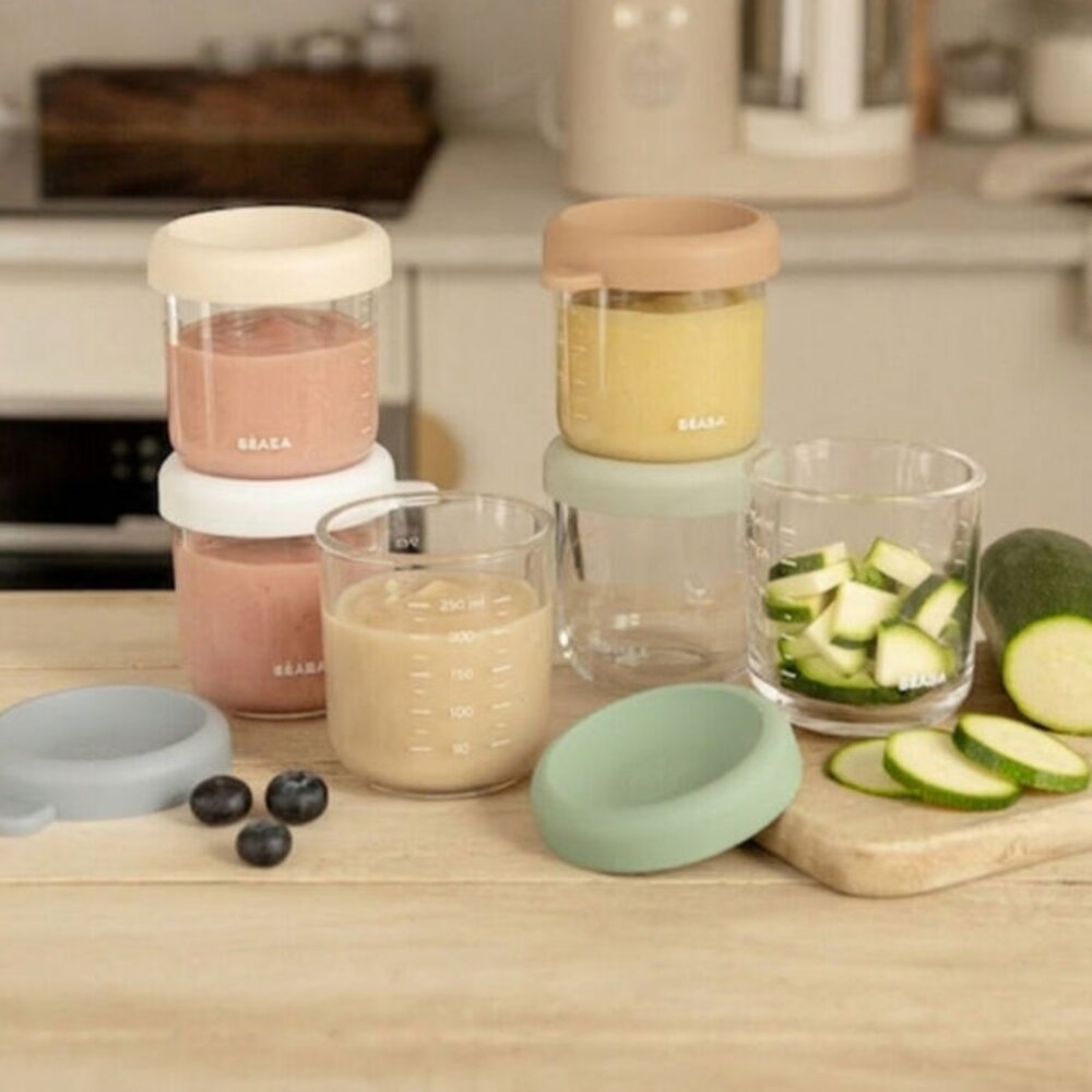 Set van 6 glazen bewaarpotjes 250 ml Set van 6 glazen bewaarpotjes 250 ml