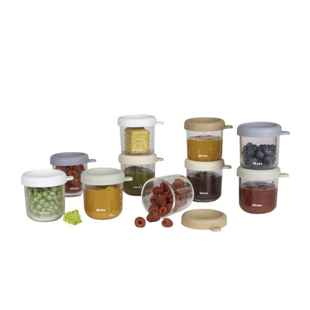 Set van 10 glazen bewaarpotjes 250 ml Set van 10 glazen bewaarpotjes 250 ml