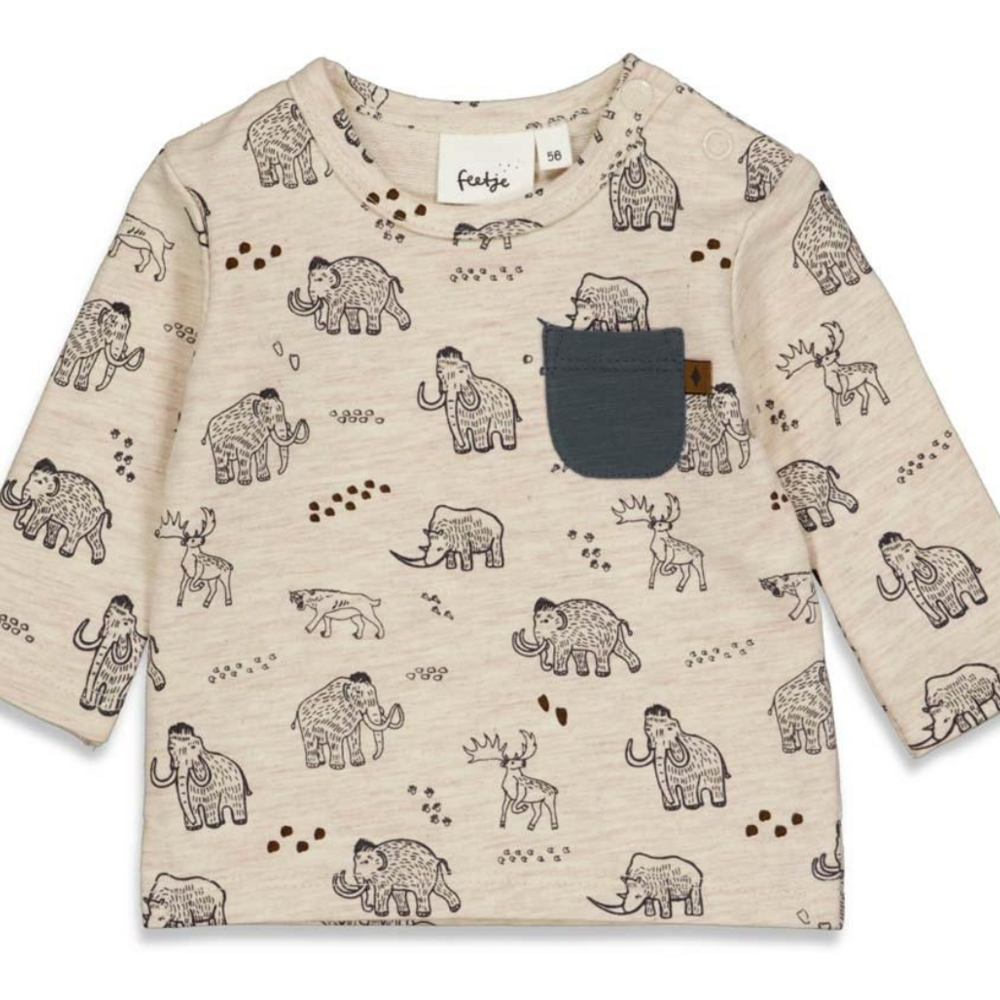 T-shirt lange mouwen - Cool Adventure offwhite melange