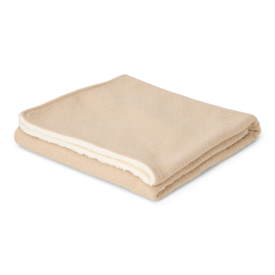 Wiegdeken gebreid/fleece Pure Soft Beige Wiegdeken gebreid/fleece Pure Soft Beige