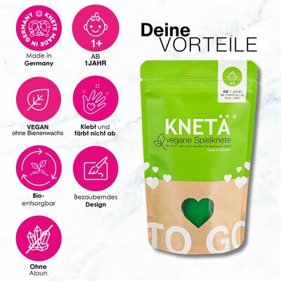 Vegan speelklei - 4 kleuren