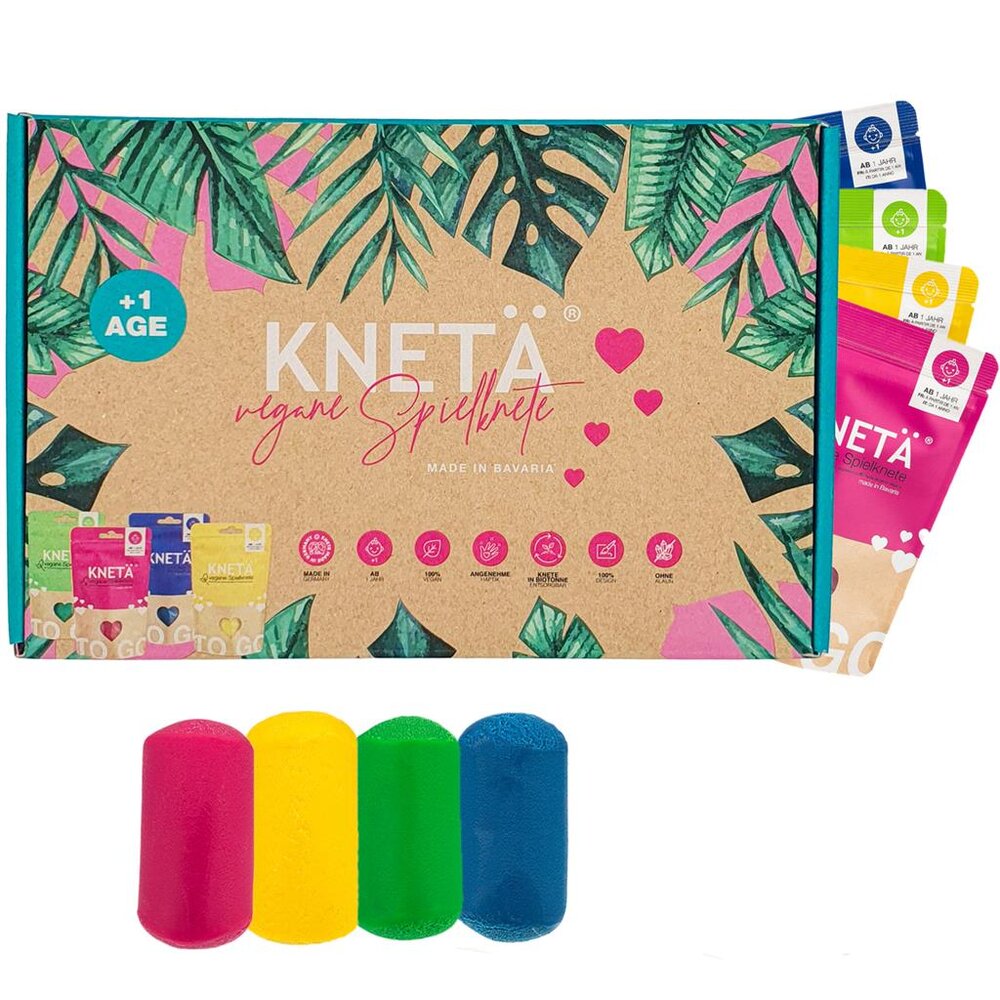 Vegan speelklei - 4 kleuren