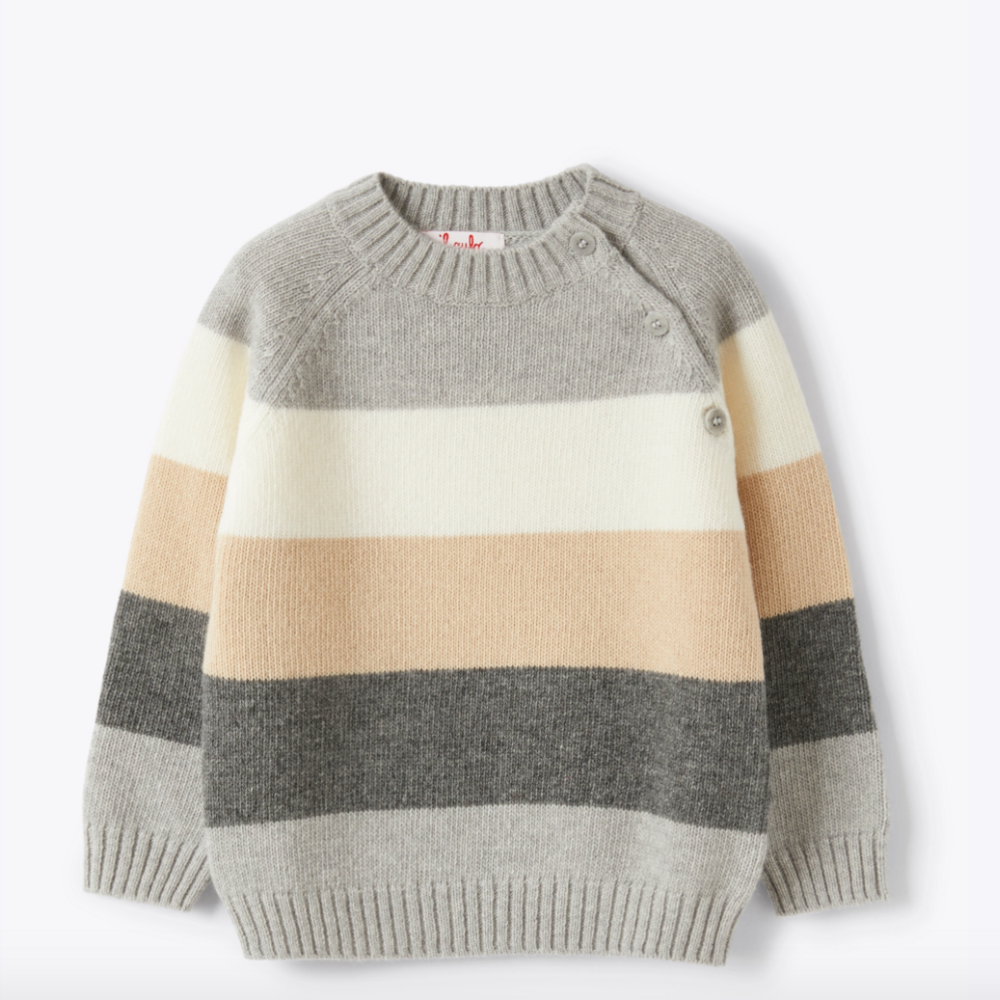 Trui tricot gestreept Cream