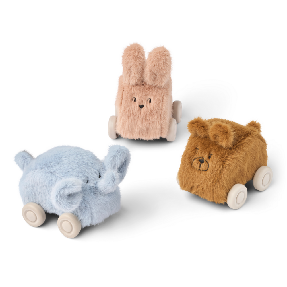 Ansel Plush Car 3-pack Pale tuscany Mix