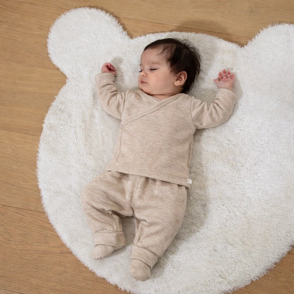 Babypakje 2-delig Lou met streepje Beige Babypakje 2-delig Lou met streepje Beige