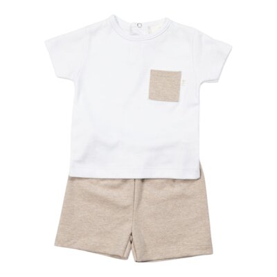 Pyjama César Wit/beige