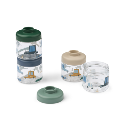 Dominique Food Tritan Boxes 100 ml 4-Pack Cars/Sandy Dominique Food Tritan Boxes 100 ml 4-Pack Cars/Sandy