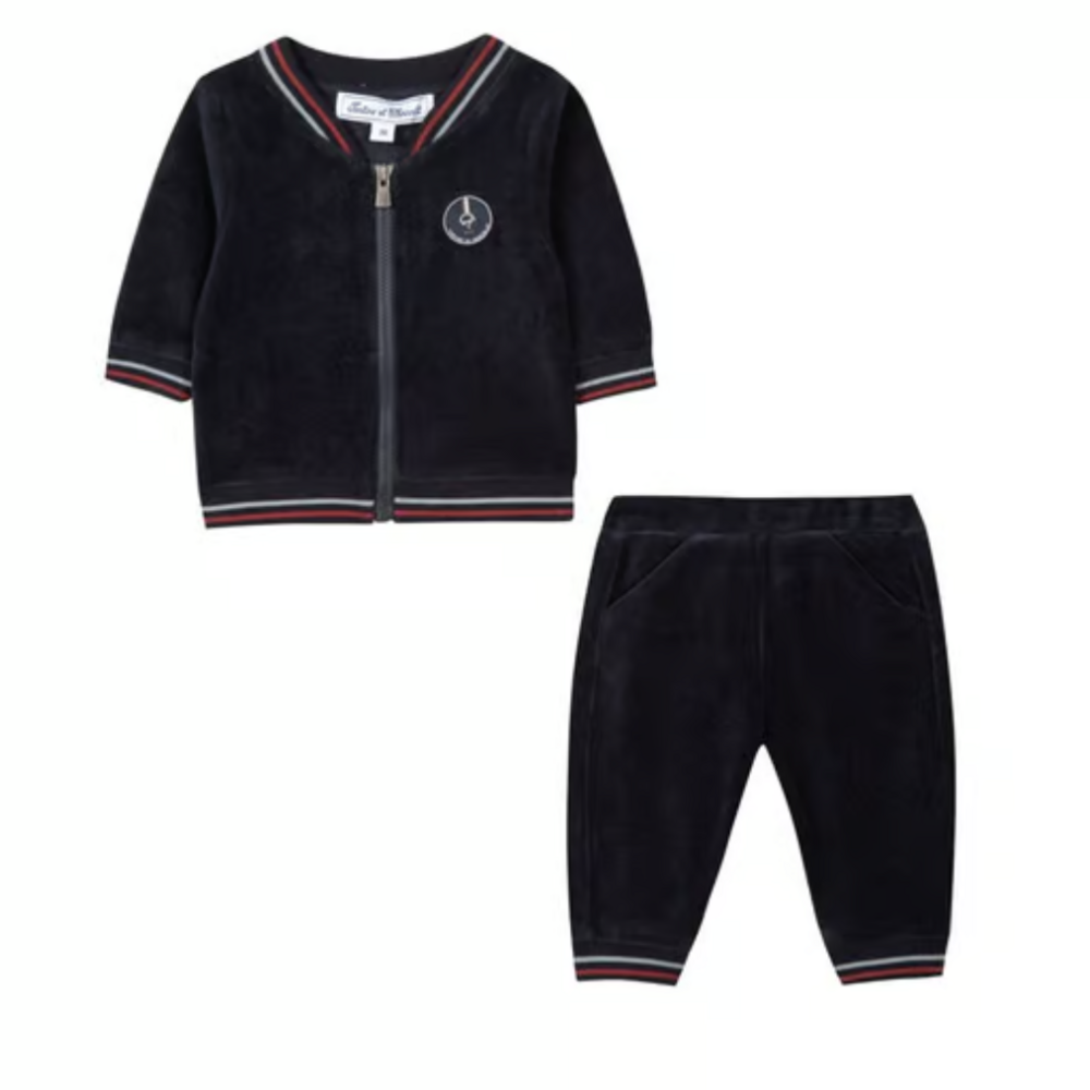 Jogging 2-delig vest & broek Marine