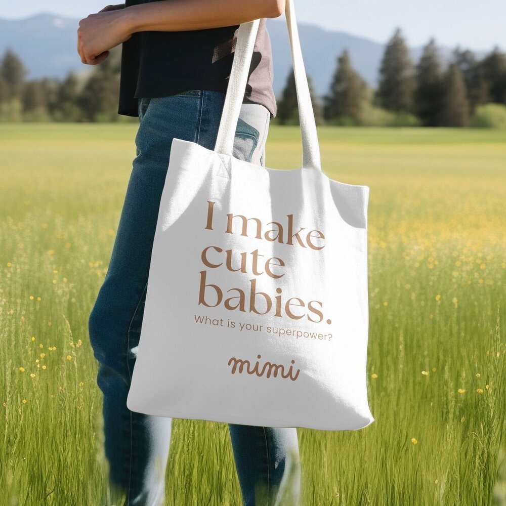 Totebag 'I make cute babies' Totebag 'I make cute babies'