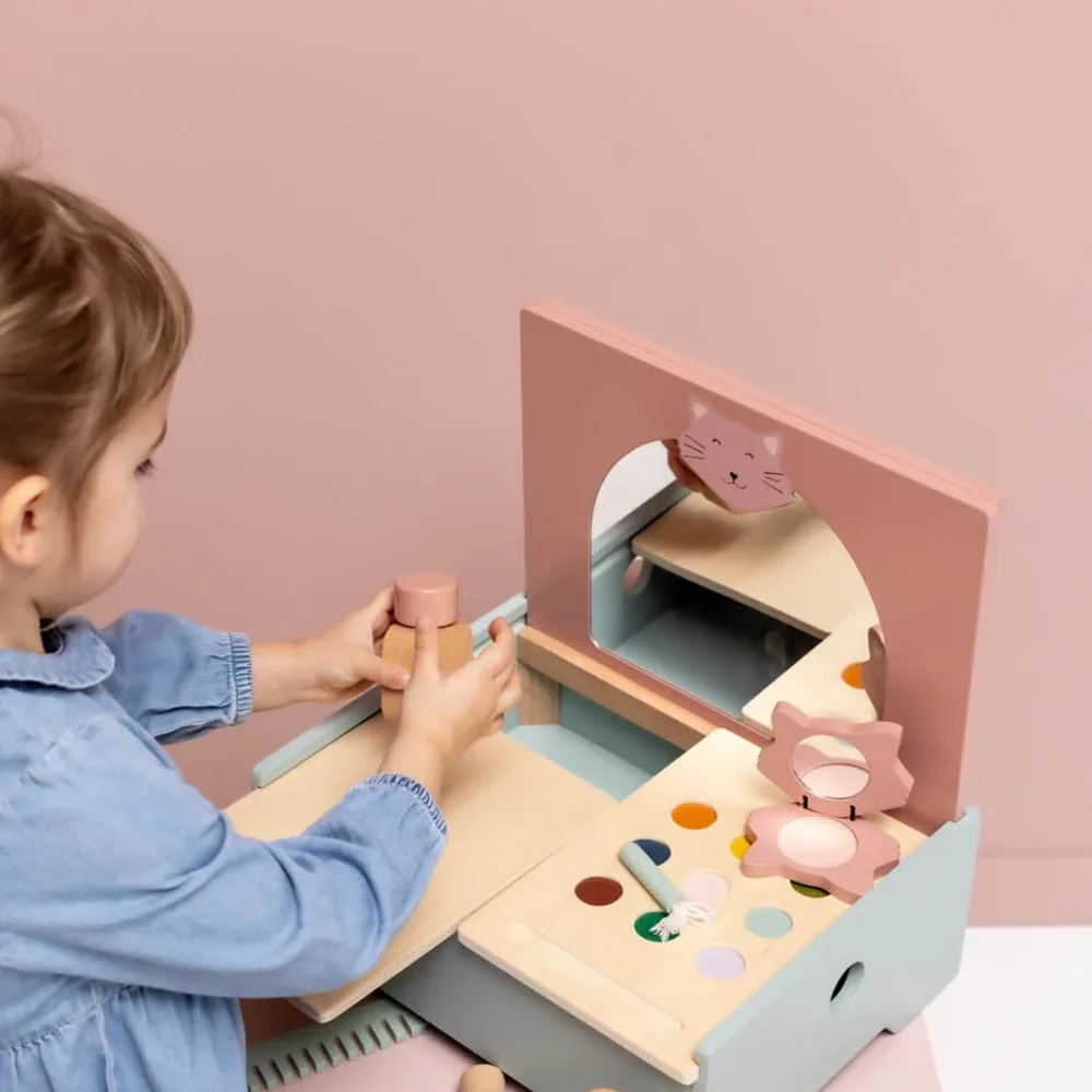 Houten make-up tafel