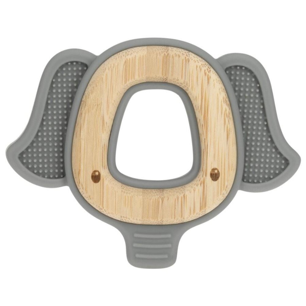 Olifant bijtring in hout en silicone - 3m+ Olifant bijtring in hout en silicone - 3m+