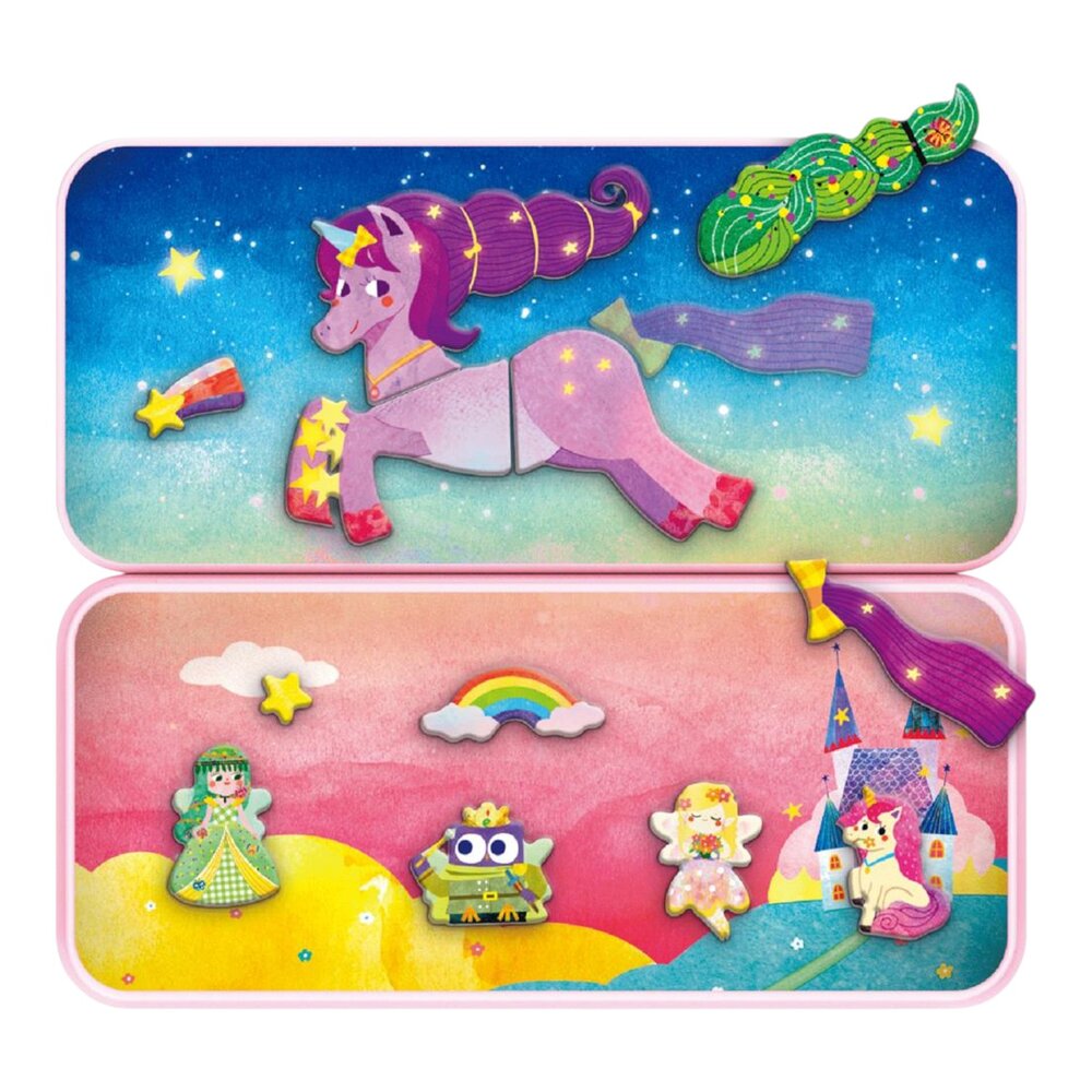 Magnetische travel puzzeldoos - Unicorns