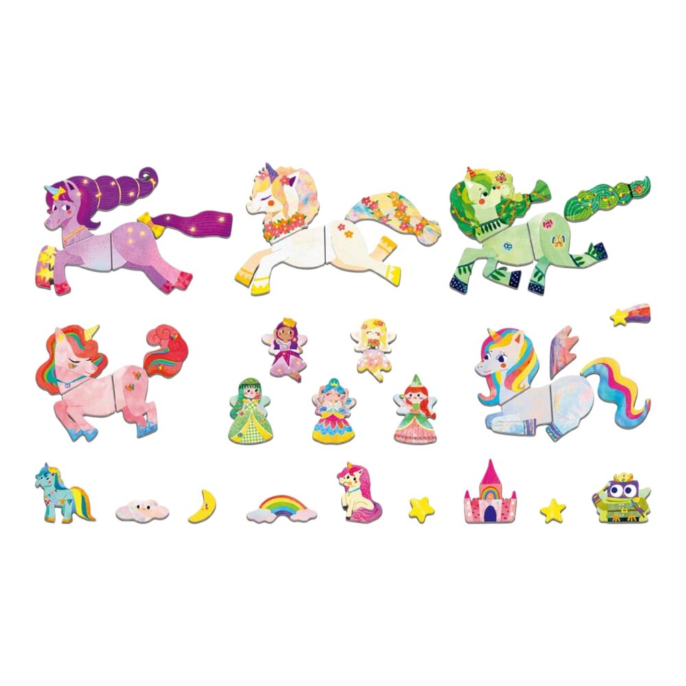 Magnetische travel puzzeldoos - Unicorns