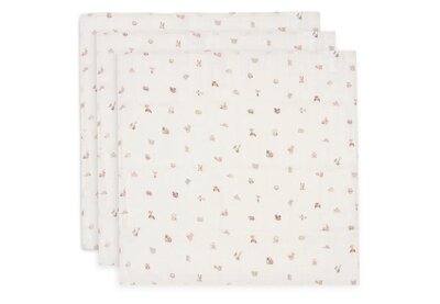 Hydrofiele Doek Small 70x70cm - Animal Friends - 3 stuks