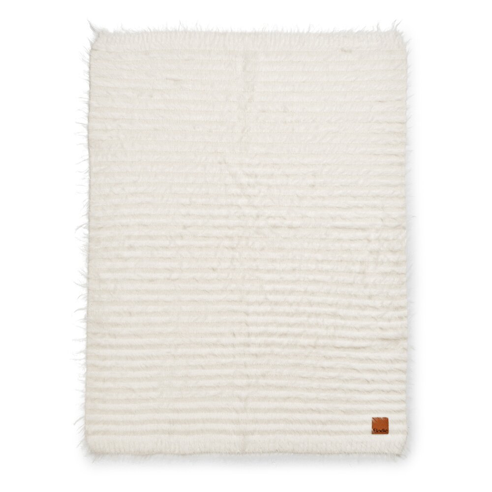 Furry Knit Deken Vanilla White Furry Knit Deken Vanilla White