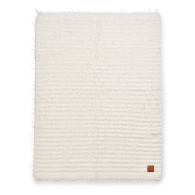 Furry Knit Deken Vanilla White Furry Knit Deken Vanilla White
