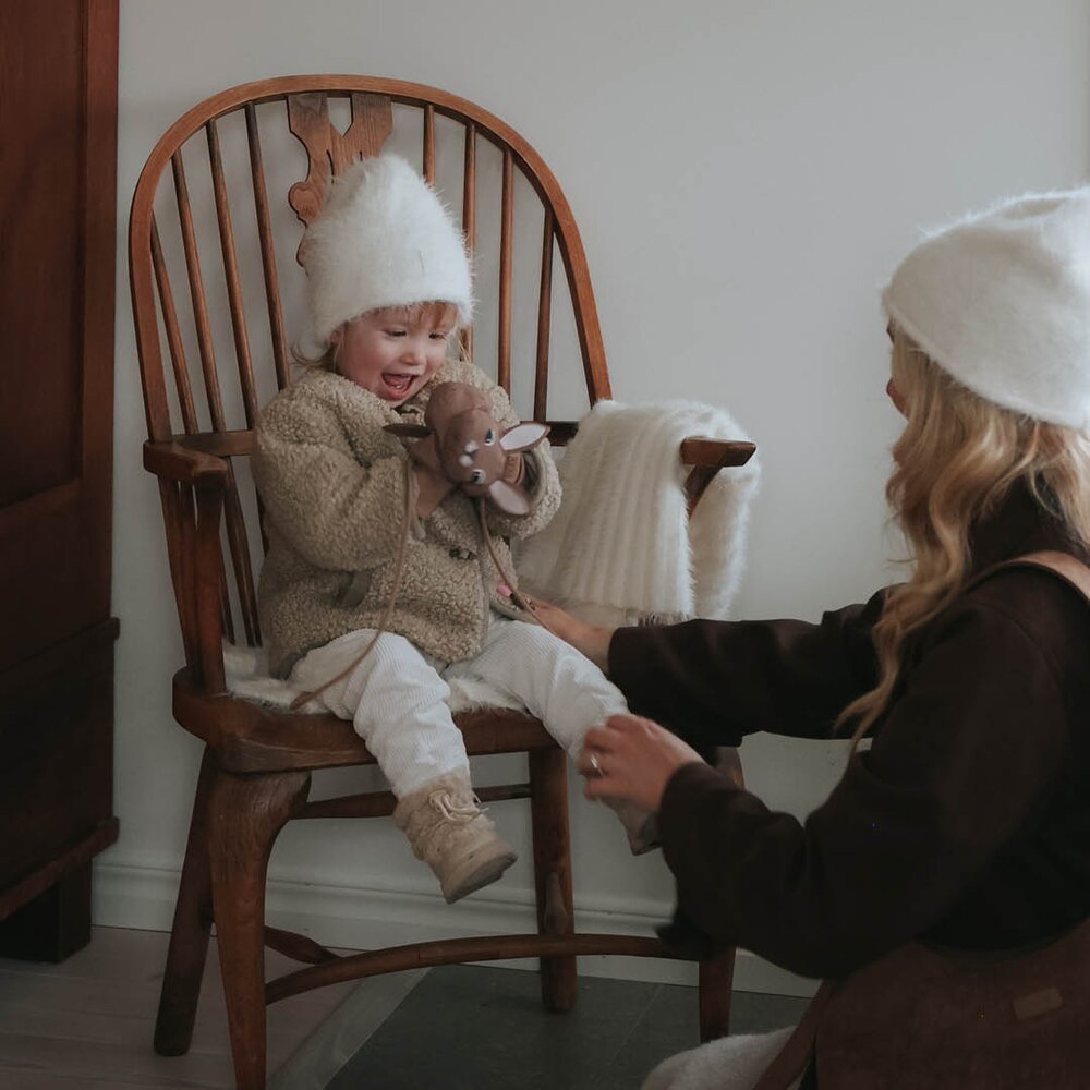 Furry Knit Deken Vanilla White Furry Knit Deken Vanilla White