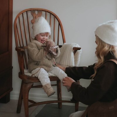 Furry Knit Deken Vanilla White Furry Knit Deken Vanilla White