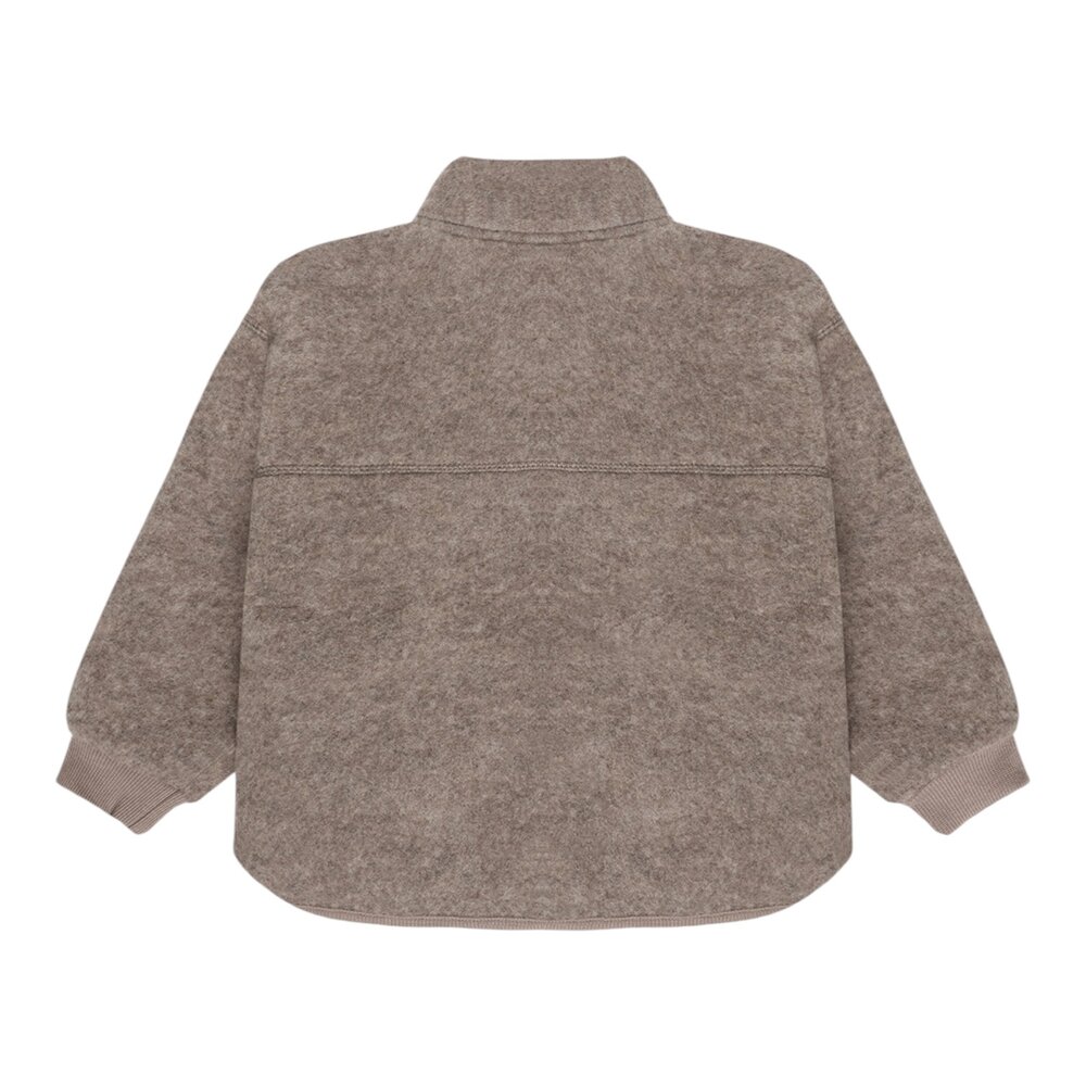 HCEmi Zip Jacket Wool Fleece Jacket Deer Melange