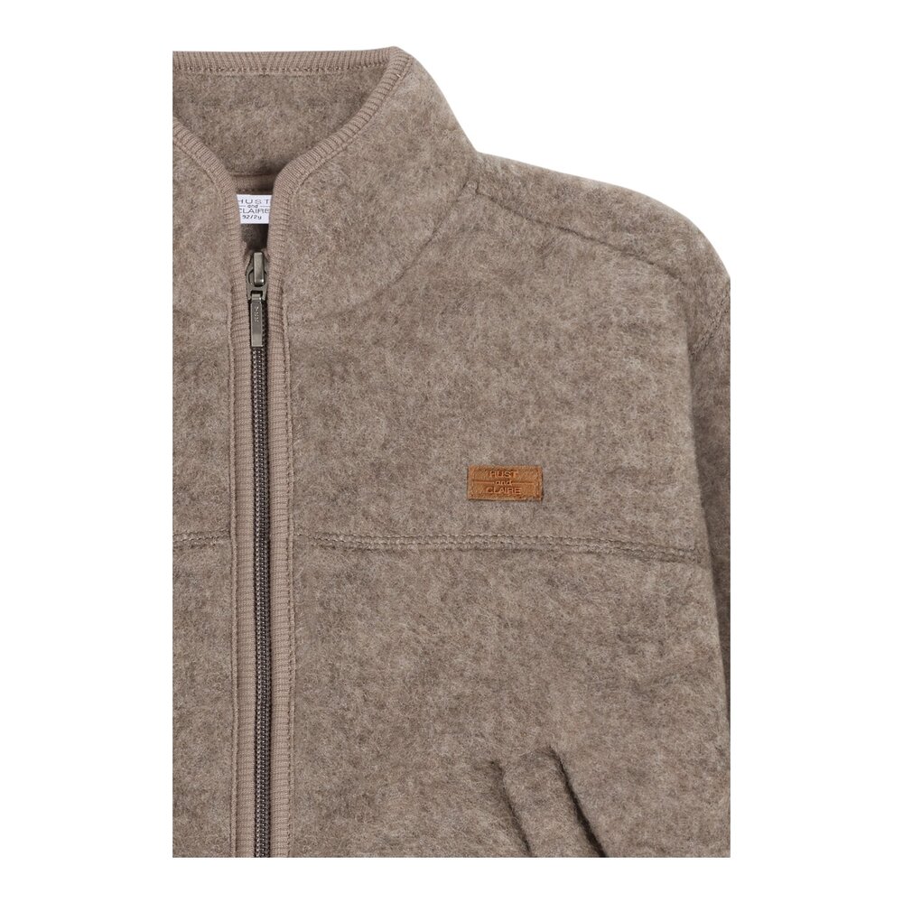 HCEmi Zip Jacket Wool Fleece Jacket Deer Melange