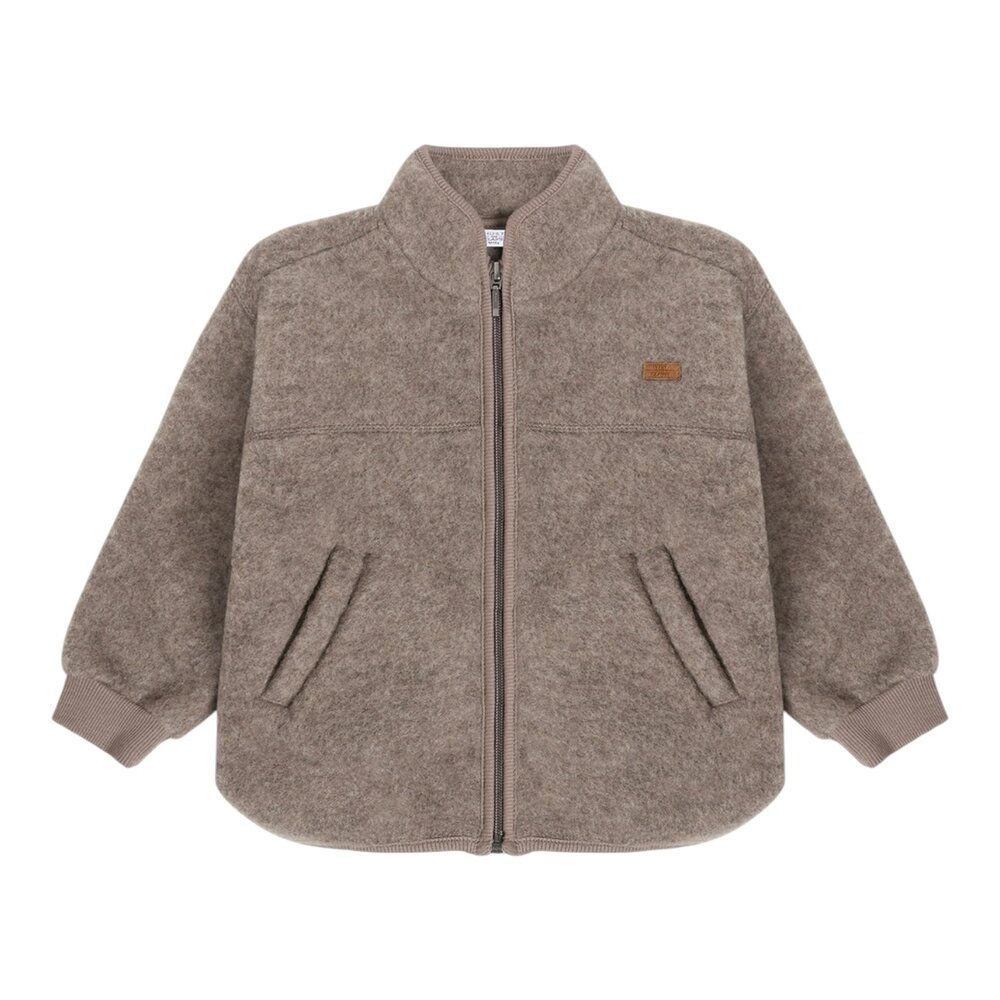 HCEmi Zip Jacket Wool Fleece Jacket Deer Melange