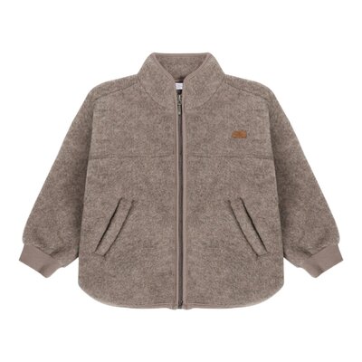 HCEmi Zip Jacket Wool Fleece Jacket Deer Melange HCEmi Zip Jacket Wool Fleece Jacket Deer Melange