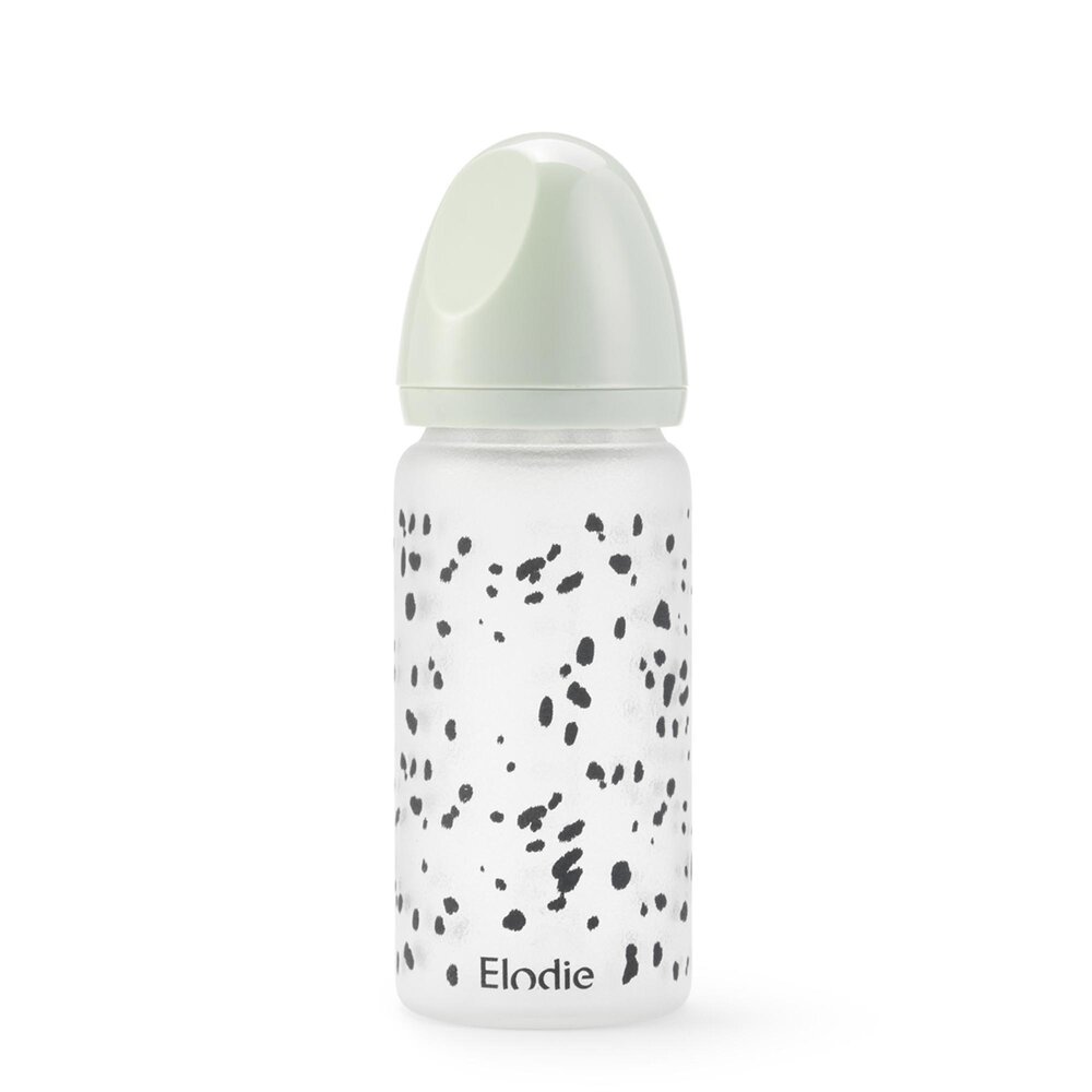 Glazen baby fles met siliconen speen 0m+ Dalmatia