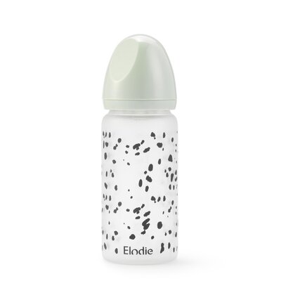 Glazen baby fles met siliconen speen 0m+ Dalmatia