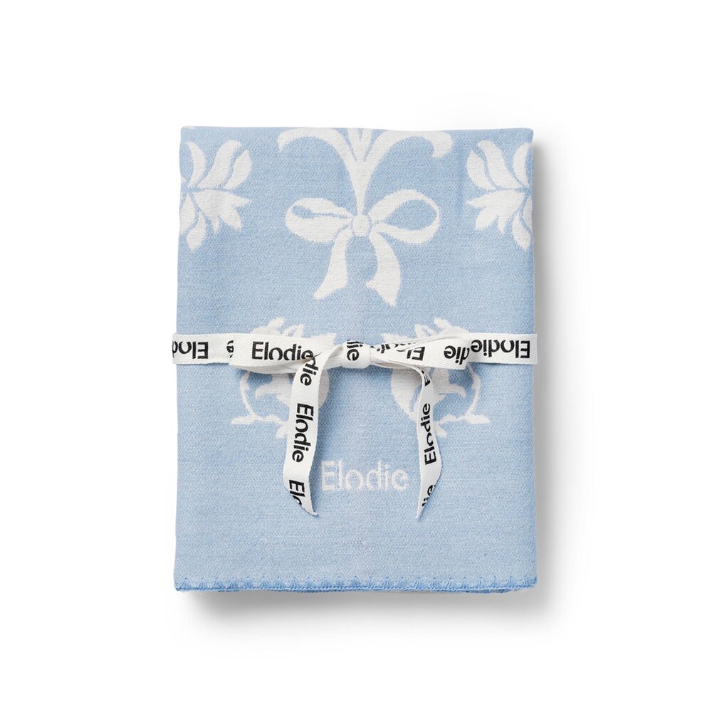 Jacquard Deken Katoen Blueberry Blue