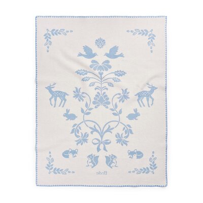 Jacquard Deken Katoen Blueberry Blue