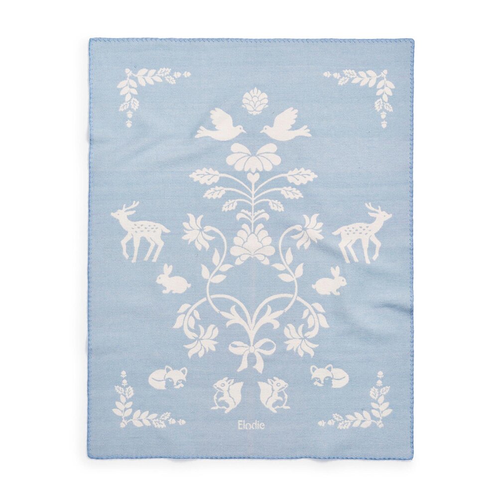 Jacquard Deken Katoen Blueberry Blue