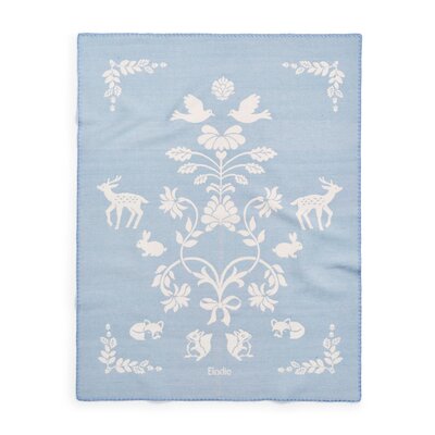 Jacquard Deken Katoen Blueberry Blue