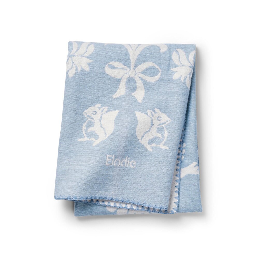 Jacquard Deken Katoen Blueberry Blue