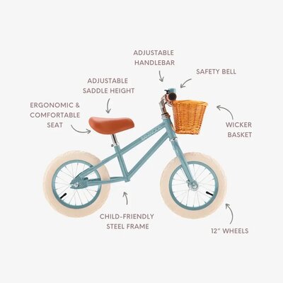 Balance bike First Go Vintage Teal