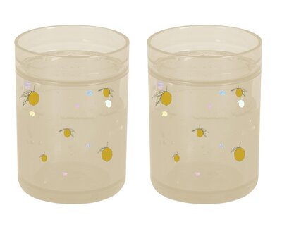 2 pack glitter cups Lemon