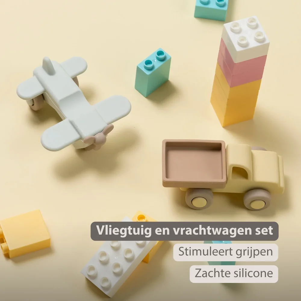 Set vrachtwagen + vliegtuig mix -