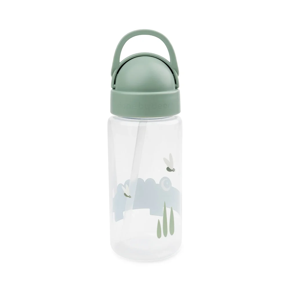 Straw bottle Croco green Straw bottle Croco green