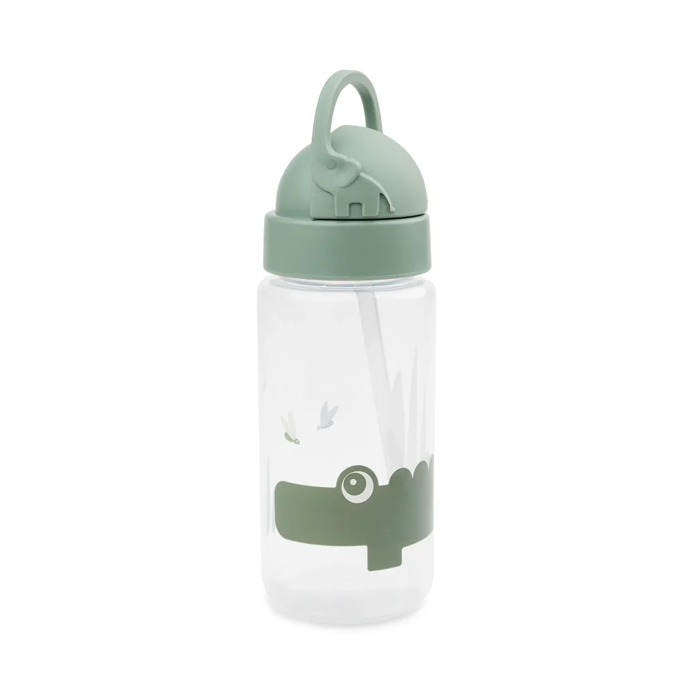 Straw bottle Croco green Straw bottle Croco green