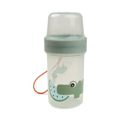 To go 2-way snack container Croco Green To go 2-way snack container Croco Green