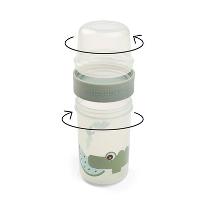 To go 2-way snack container Croco Green To go 2-way snack container Croco Green