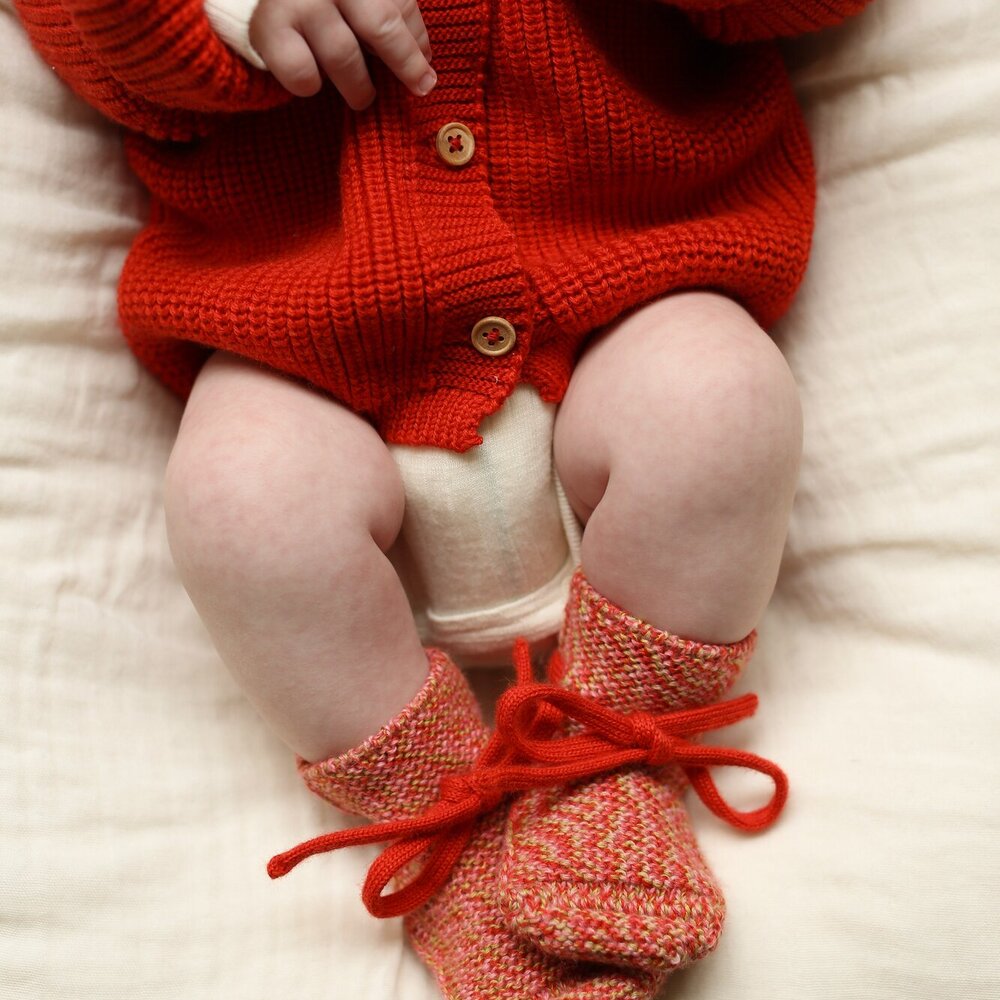 original booties happy melange red original booties happy melange red
