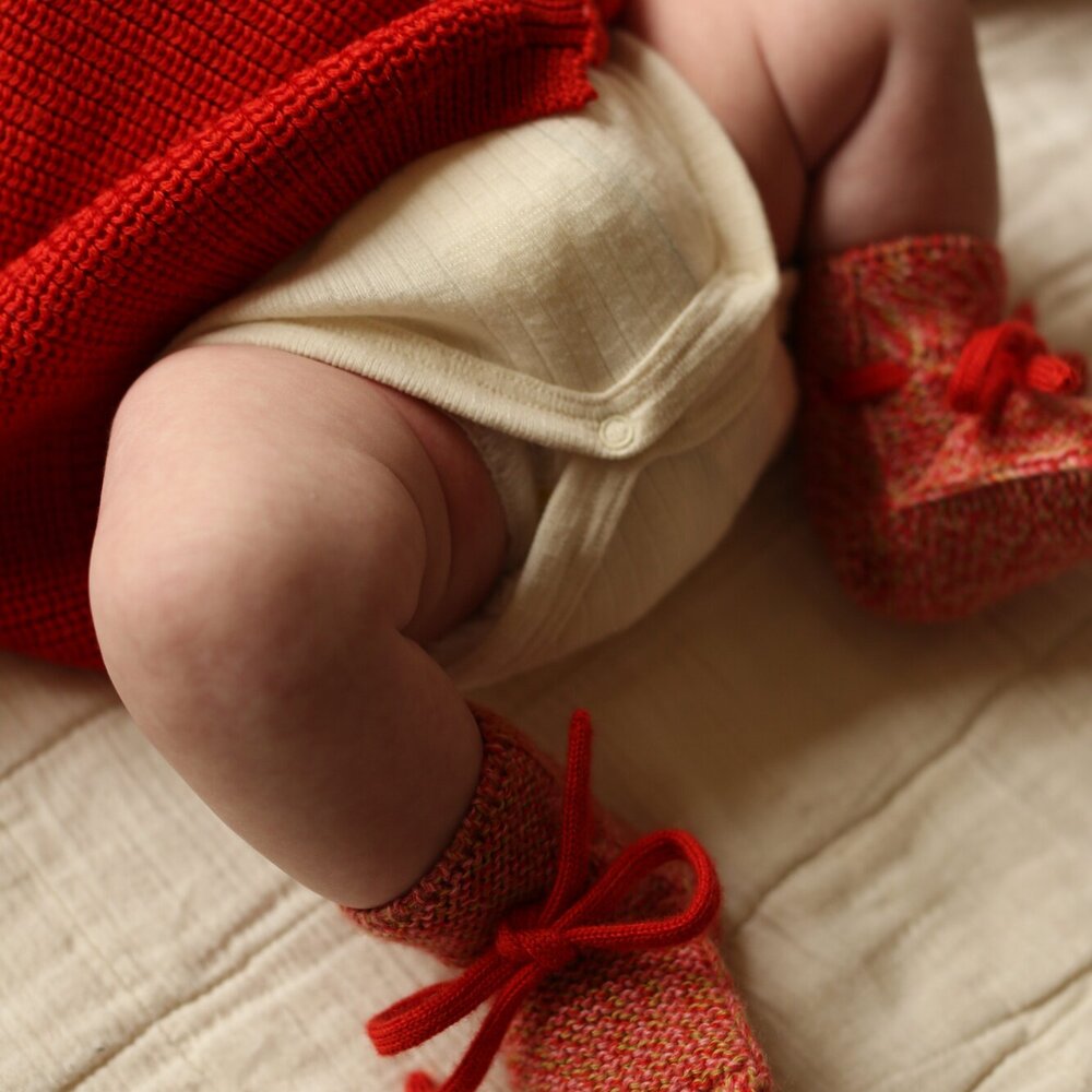 original booties happy melange red original booties happy melange red