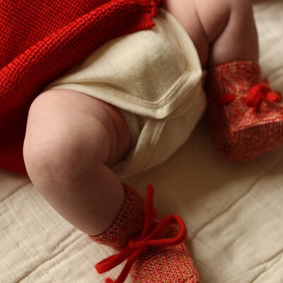 original booties happy melange red original booties happy melange red