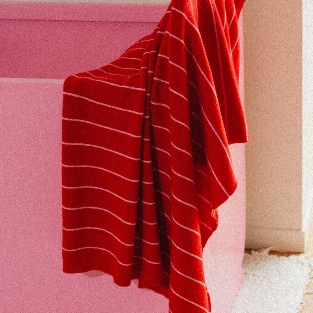 Dekentje Harry red+cotton cand