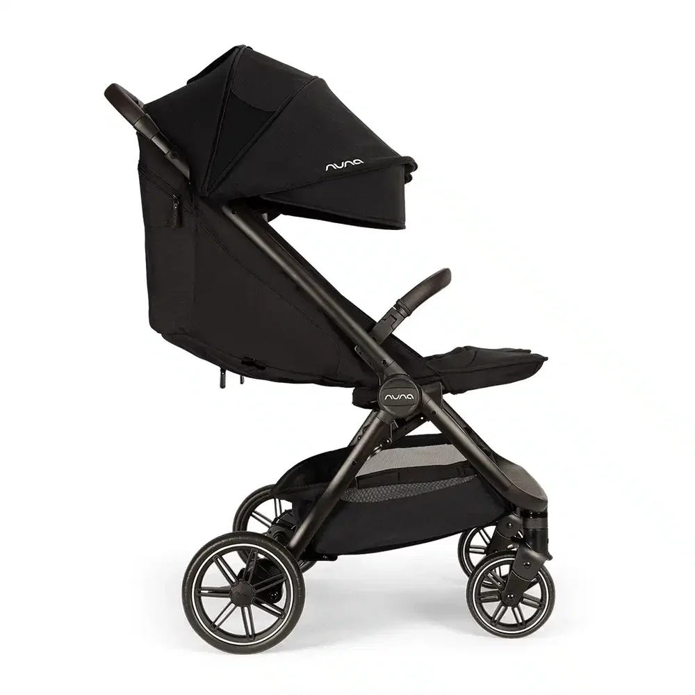 Kinderwagen TRVL DUBL W/RC (leather color Chocolate) Caviar