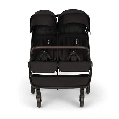 Kinderwagen TRVL DUBL W/RC (leather color Chocolate) Caviar