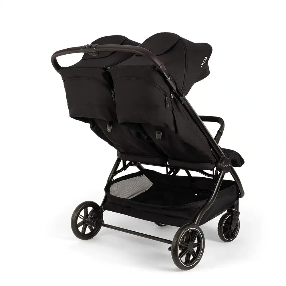 Kinderwagen TRVL DUBL W/RC (leather color Chocolate) Caviar